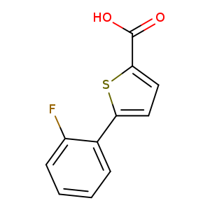 Fc1ccccc1c1ccc(s1)C(=O)O