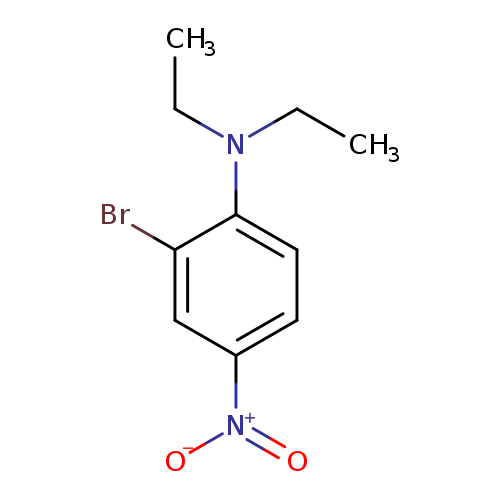 CCN(c1ccc(cc1Br)[N+](=O)[O-])CC