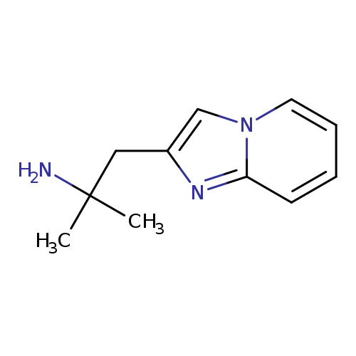 CC(Cc1nc2n(c1)cccc2)(N)C