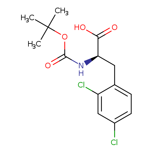 O=C(OC(C)(C)C)N[C@@H](C(=O)O)Cc1ccc(cc1Cl)Cl