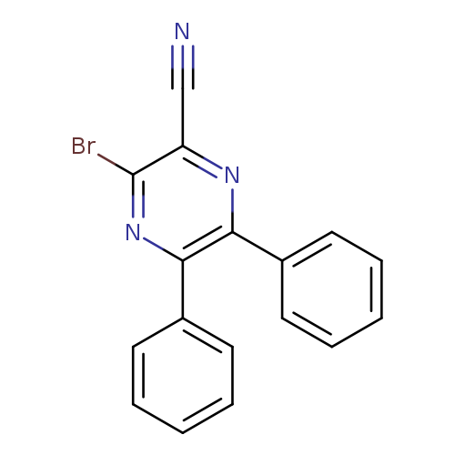 N#Cc1nc(c2ccccc2)c(nc1Br)c1ccccc1