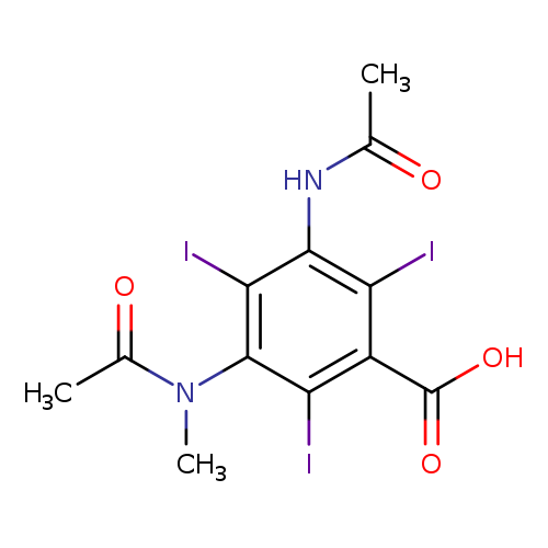 CC(=O)Nc1c(I)c(N(C(=O)C)C)c(c(c1I)C(=O)O)I