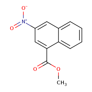 COC(=O)c1cc(cc2c1cccc2)[N+](=O)[O-]