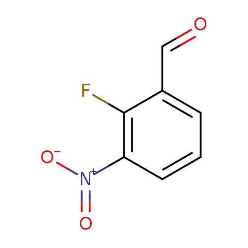 O=Cc1cccc(c1F)[N+](=O)[O-]