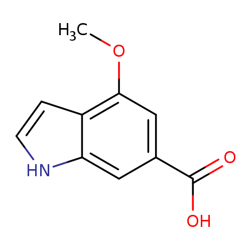 COc1cc(cc2c1cc[nH]2)C(=O)O