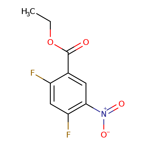 [O-][N+](=O)c1cc(C(=O)OCC)c(cc1F)F
