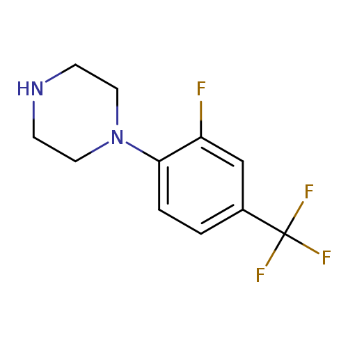 Fc1cc(ccc1N1CCNCC1)C(F)(F)F