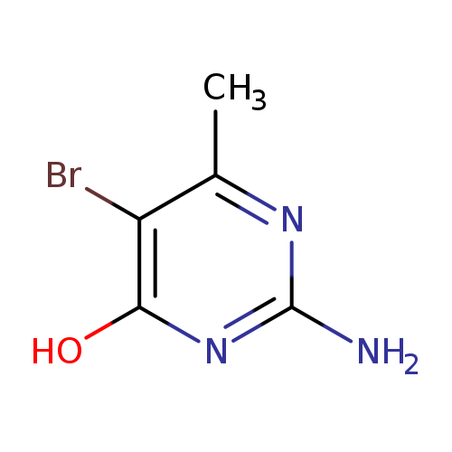 Nc1nc(C)c(c(n1)O)Br