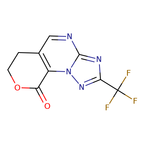 O=C1OCCc2c1n1nc(nc1nc2)C(F)(F)F