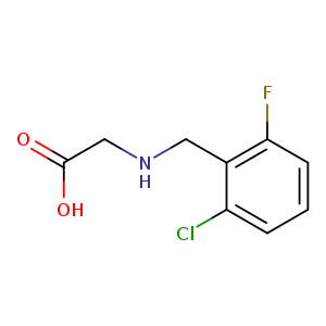 OC(=O)CNCc1c(F)cccc1Cl