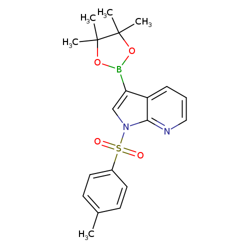 Cc1ccc(cc1)S(=O)(=O)n1cc(c2c1nccc2)B1OC(C(O1)(C)C)(C)C