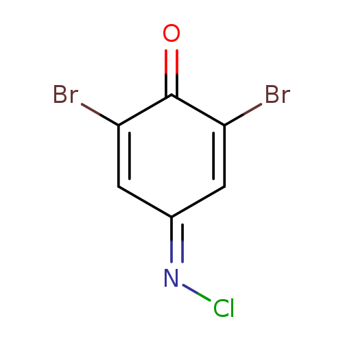 Cl/N=C/1\C=C(Br)C(=O)C(=C1)Br