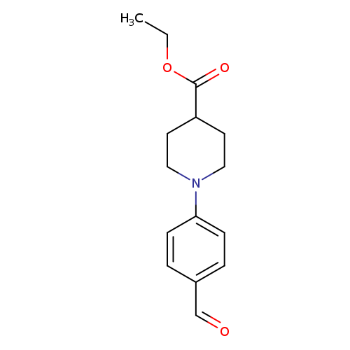 CCOC(=O)C1CCN(CC1)c1ccc(cc1)C=O