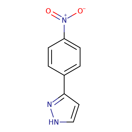 [O-][N+](=O)c1ccc(cc1)c1n[nH]cc1