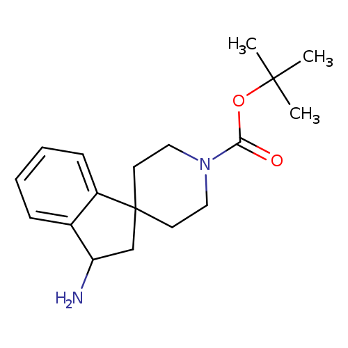 O=C(N1CCC2(CC1)CC(c1c2cccc1)N)OC(C)(C)C