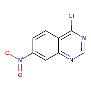 [O-][N+](=O)c1ccc2c(c1)ncnc2Cl
