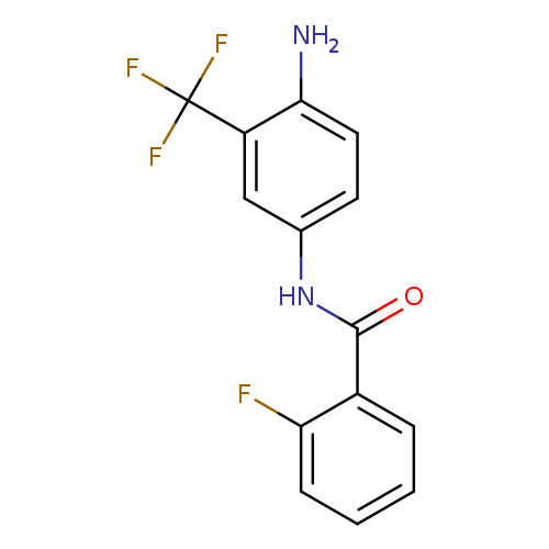 O=C(c1ccccc1F)Nc1ccc(c(c1)C(F)(F)F)N