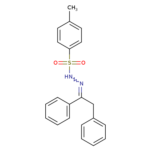 Cc1ccc(cc1)S(=O)(=O)NN=C(c1ccccc1)Cc1ccccc1