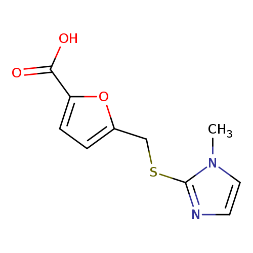 OC(=O)c1ccc(o1)CSc1nccn1C