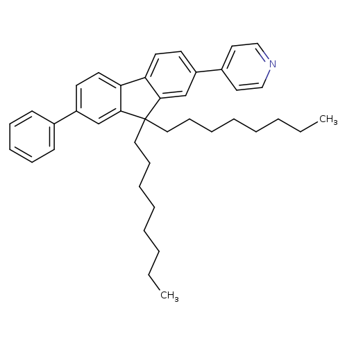 CCCCCCCCC1(CCCCCCCC)c2cc(ccc2c2c1cc(cc2)c1ccncc1)c1ccccc1