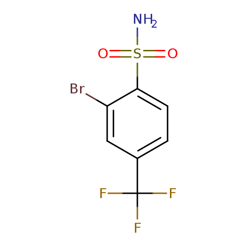 Brc1cc(ccc1S(=O)(=O)N)C(F)(F)F