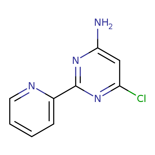 Nc1cc(Cl)nc(n1)c1ccccn1
