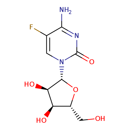 OC[C@H]1O[C@H]([C@@H]([C@@H]1O)O)n1cc(F)c(nc1=O)N