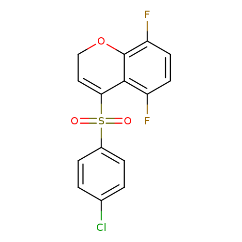 Clc1ccc(cc1)S(=O)(=O)C1=CCOc2c1c(F)ccc2F