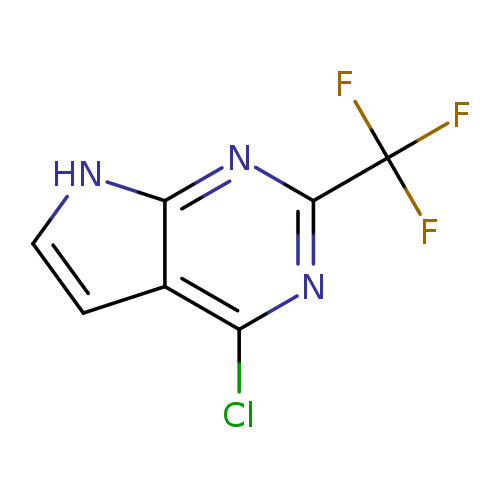 Clc1nc(nc2c1cc[nH]2)C(F)(F)F