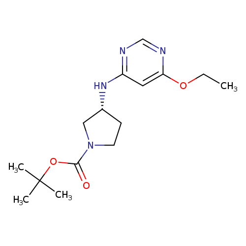 CCOc1ncnc(c1)N[C@@H]1CCN(C1)C(=O)OC(C)(C)C