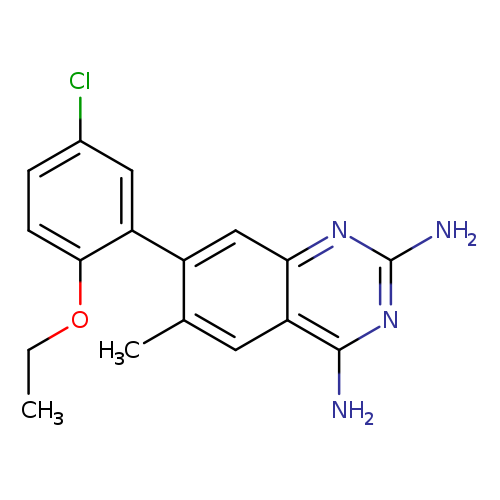 CCOc1ccc(cc1c1cc2nc(N)nc(c2cc1C)N)Cl