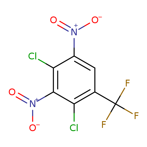 [O-][N+](=O)c1cc(c(c(c1Cl)[N+](=O)[O-])Cl)C(F)(F)F