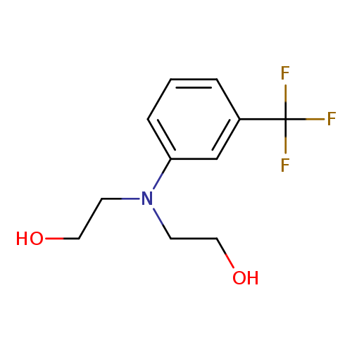 OCCN(c1cccc(c1)C(F)(F)F)CCO