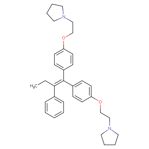 CCC(=C(c1ccc(cc1)OCCN1CCCC1)c1ccc(cc1)OCCN1CCCC1)c1ccccc1