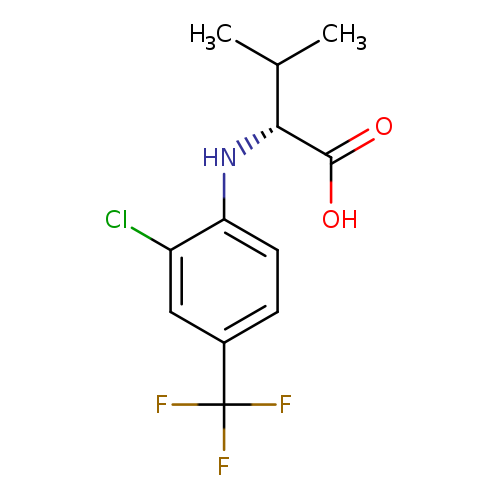 CC([C@H](C(=O)O)Nc1ccc(cc1Cl)C(F)(F)F)C