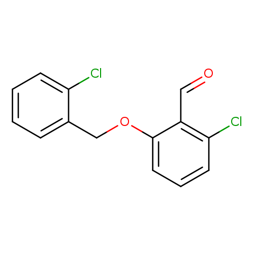 O=Cc1c(cccc1Cl)OCc1ccccc1Cl