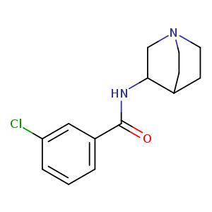 Clc1cccc(c1)C(=O)NC1CN2CCC1CC2