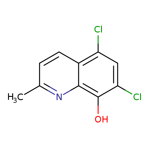 Cc1ccc2c(n1)c(O)c(cc2Cl)Cl