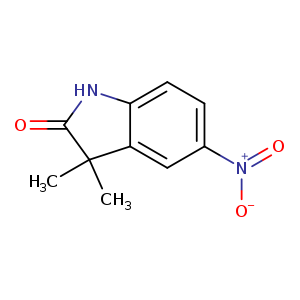 O=C1Nc2c(C1(C)C)cc(cc2)[N+](=O)[O-]
