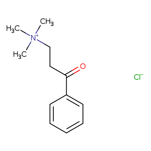 O=C(c1ccccc1)CC[N+](C)(C)C.[Cl-]