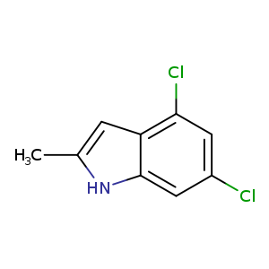 Clc1cc(Cl)c2c(c1)[nH]c(c2)C