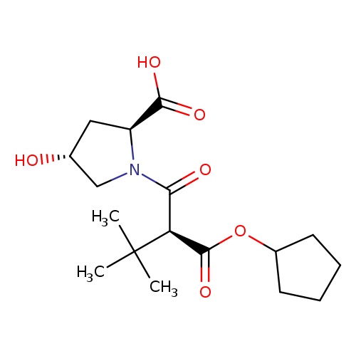 O[C@@H]1C[C@H](N(C1)C(=O)[C@H](C(C)(C)C)C(=O)OC1CCCC1)C(=O)O