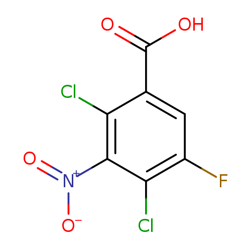 [O-][N+](=O)c1c(Cl)c(cc(c1Cl)F)C(=O)O