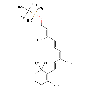 C/C(=CCO[Si](C(C)(C)C)(C)C)/C=C/C=C(C=CC1=C(C)CCCC1(C)C)/C