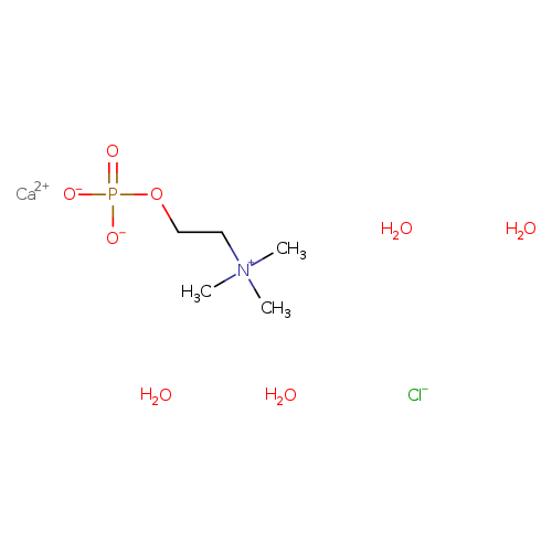 [O-]P(=O)(OCC[N+](C)(C)C)[O-].[Cl-].[Ca+2].O.O.O.O