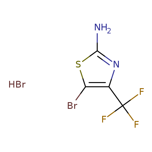 Nc1sc(c(n1)C(F)(F)F)Br.Br