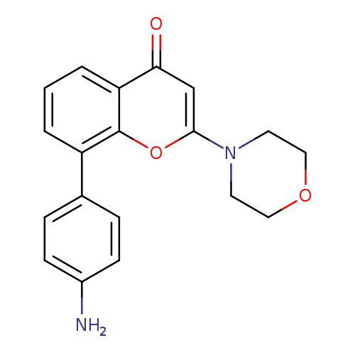 Nc1ccc(cc1)c1cccc2c1oc(cc2=O)N1CCOCC1