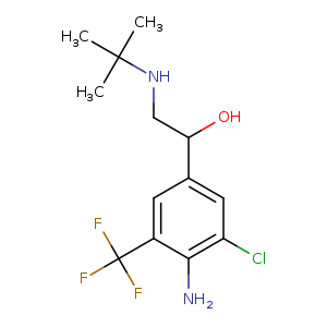 OC(c1cc(Cl)c(c(c1)C(F)(F)F)N)CNC(C)(C)C