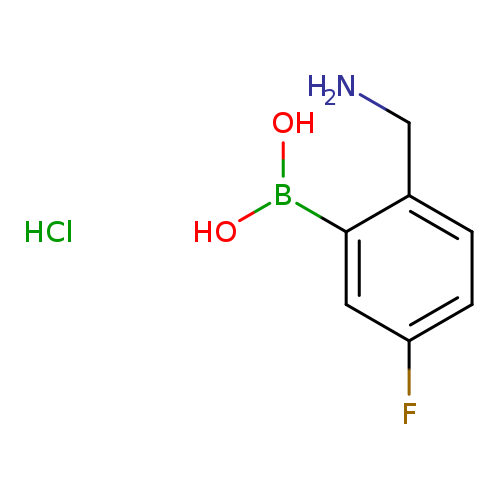 NCc1ccc(cc1B(O)O)F.Cl
