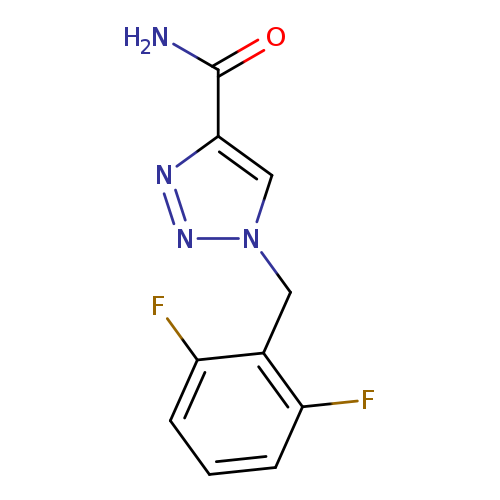 Fc1cccc(c1Cn1nnc(c1)C(=O)N)F